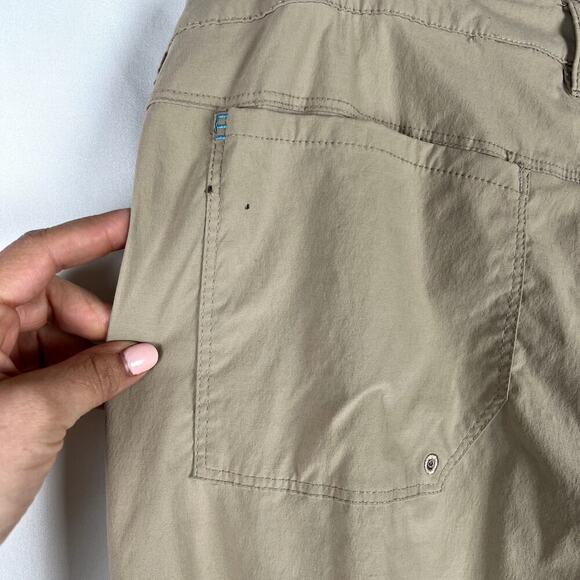 Orvis Women Size 14 Trout Bum Fishing/Hiking Ankle Roll Tab Chino/Pants Beige - Picture 6 of 8